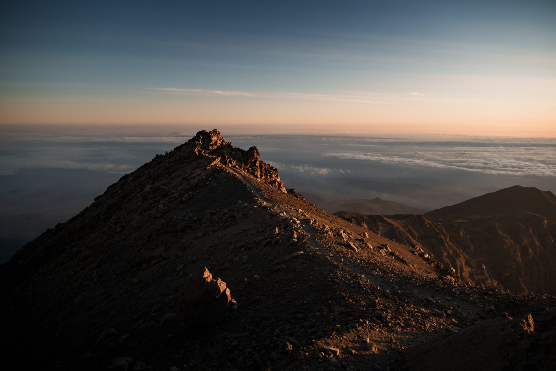 Reaching mount meru summit at sunrise, a tanzanian adventure